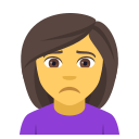 Woman Frowning Emoji, Emoji One style