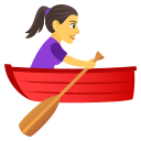 Woman Rowing Boat Emoji, Emoji One style