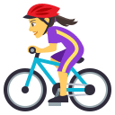 Woman Biking Emoji, Emoji One style