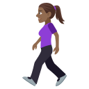 Woman Walking Emoji with Medium-Dark Skin Tone, Emoji One style