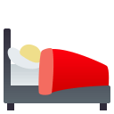Person in Bed Emoji with Medium-Light Skin Tone, Emoji One style