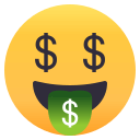 Money-Mouth Face Emoji, Emoji One style
