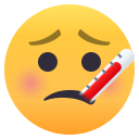 Face with Thermometer Emoji, Emoji One style