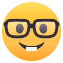 Nerd Face Emoji, Emoji One style