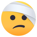 Face with Head-Bandage Emoji, Emoji One style