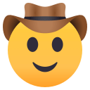 Cowboy Hat Face Emoji, Emoji One style