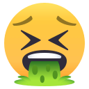 Face Vomiting Emoji, Emoji One style
