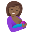 Breast-Feeding Emoji with Medium-Dark Skin Tone, Emoji One style