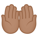 Palms Up Together Emoji with Medium Skin Tone, Emoji One style