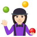 Woman Juggling Emoji with Light Skin Tone, Emoji One style
