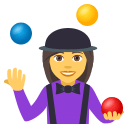 Woman Juggling Emoji, Emoji One style