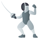 Person Fencing Emoji, Emoji One style