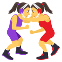 Women Wrestling Emoji, Emoji One style