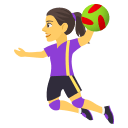 Woman Playing Handball Emoji, Emoji One style