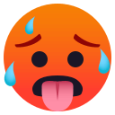 Hot Face Emoji, Emoji One style