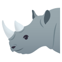 Rhinoceros Emoji, Emoji One style
