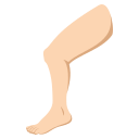 Leg Emoji with Light Skin Tone, Emoji One style