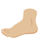 Foot Emoji with Medium-Light Skin Tone, Emoji One style