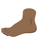 Foot Emoji with Medium-Dark Skin Tone, Emoji One style