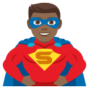 Man Superhero Emoji with Medium-Dark Skin Tone, Emoji One style