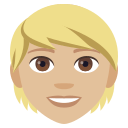 Person Emoji with Medium-Light Skin Tone, Emoji One style