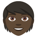 Person Emoji with Dark Skin Tone, Emoji One style