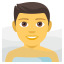 Man in Steamy Room Emoji, Emoji One style