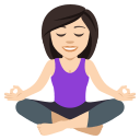 Person in Lotus Position Emoji with Light Skin Tone, Emoji One style