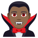 Man Vampire Emoji with Medium-Dark Skin Tone, Emoji One style