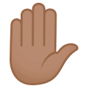 Raised Hand Emoji with Medium Skin Tone, Emoji One style