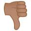 Thumbs down: medium skin tone :thumbsdown_tone3: 👎🏽