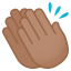 Clapping hands: medium skin tone :clap_tone3: 👏🏽