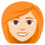 Woman, red haired: light skin tone :woman_red_haired_tone1: π©π»βπ¦°