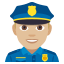 Man police officer: medium-light skin tone :man_police_officer_tone2: 👮🏼♂️