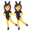 People with bunny ears :people_with_bunny_ears_partying: 👯