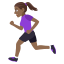 Woman running: medium-dark skin tone :woman_running_tone4: ððŸââïž