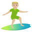 Man surfing: medium-light skin tone :man_surfing_tone2: ððŒââïž