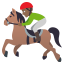 Horse racing: medium-dark skin tone :horse_racing_tone4: ððŸ