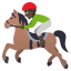 Horse racing: dark skin tone :horse_racing_tone5: ðð¿