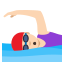 Woman swimming: light skin tone :woman_swimming_tone1: ðð»ââïž