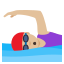 Woman swimming: medium-light skin tone :woman_swimming_tone2: ððŒââïž