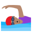 Woman swimming: medium skin tone :woman_swimming_tone3: ððœââïž