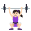 Woman lifting weights: light skin tone :woman_lifting_weights_tone1: 🏋🏻♀️