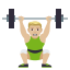 Man lifting weights: medium-light skin tone :man_lifting_weights_tone2: ððŒââïž