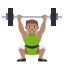 Man lifting weights: medium skin tone :man_lifting_weights_tone3: ððœââïž
