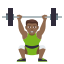 Man lifting weights: medium-dark skin tone :man_lifting_weights_tone4: ððŸââïž