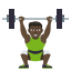 Man lifting weights: dark skin tone :man_lifting_weights_tone5: ðð¿ââïž