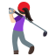 Woman golfing: light skin tone :woman_golfing_tone1: ðð»ââïž