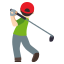 Man golfing: light skin tone :man_golfing_tone1: ðð»ââïž
