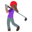 Woman golfing: medium skin tone :woman_golfing_tone3: ððœââïž